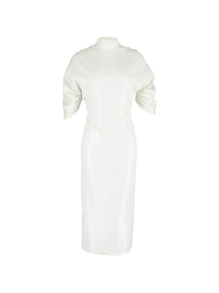  Emilia Wickstead Sequined Open-back Midi Dress - White 