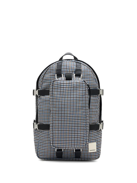  Emporio Armani Asv Eagle Club Checkered Backpack - Neutrals 