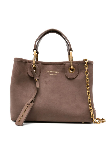  Emporio Armani Double-handle Chain-strap Tote Bag - Neutrals 