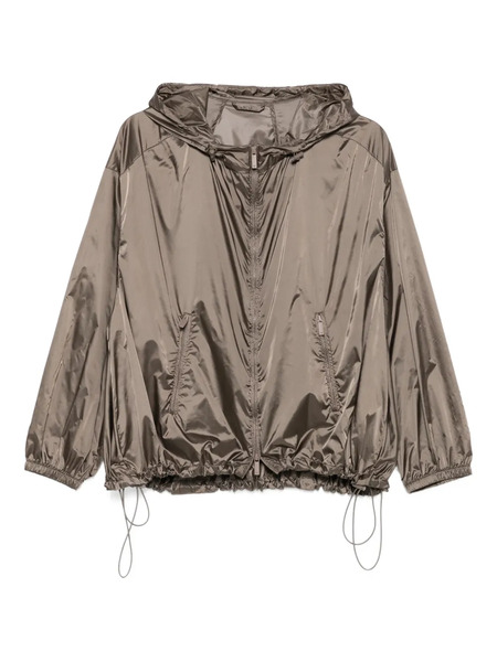  Emporio Armani Hooded Drawstring Jacket - Brown 