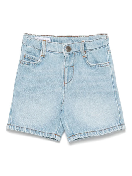  Emporio Armani Kids Denim Shorts - Blue 
