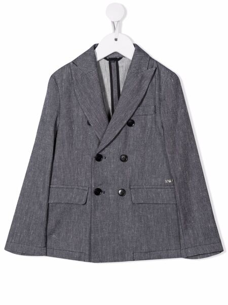  Emporio Armani Kids Double-breasted Blazer - Blue 