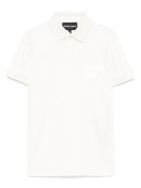  Emporio Armani Kids Logo-appliqué Polo Shirt - White 