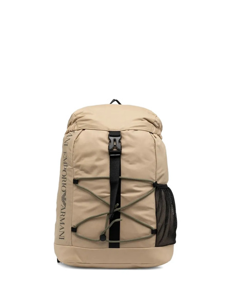  Emporio Armani Kids Logo-print Drawstring Backpack - Neutrals 