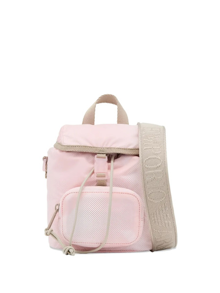  Emporio Armani Kids Pocket Drawstring Backpack - Pink 