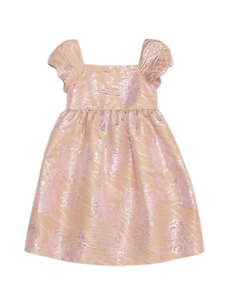  Emporio Armani Kids Ruffled Floral Dress - Neutrals 