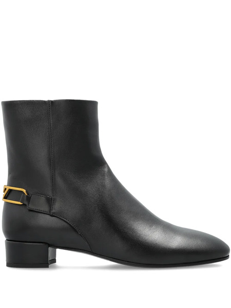 Emporio Armani 30mm Zip Embellished Ankle Boots - Black 