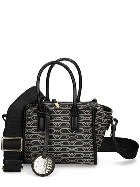  Emporio Armani Monogram-patterned Mini Bag - Black 