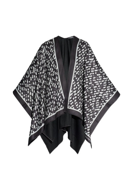  Emporio Armani Patterned Cape - Black 