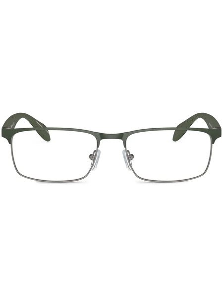  Emporio Armani Rectangle Frame Glasses - Green 