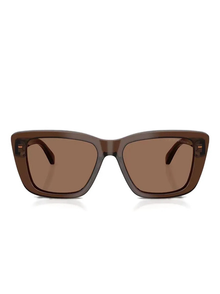  Emporio Armani Rectangle-frame Sunglasses - Brown 