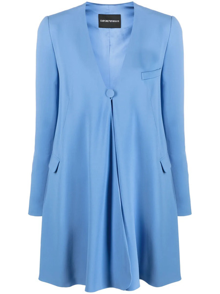  Emporio Armani Single-breasted Oversized Blazer - Blue 
