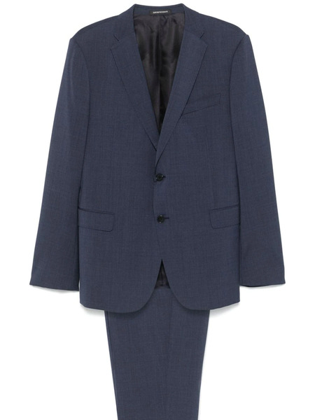  Emporio Armani Single-breasted Slim Suit - Blue 