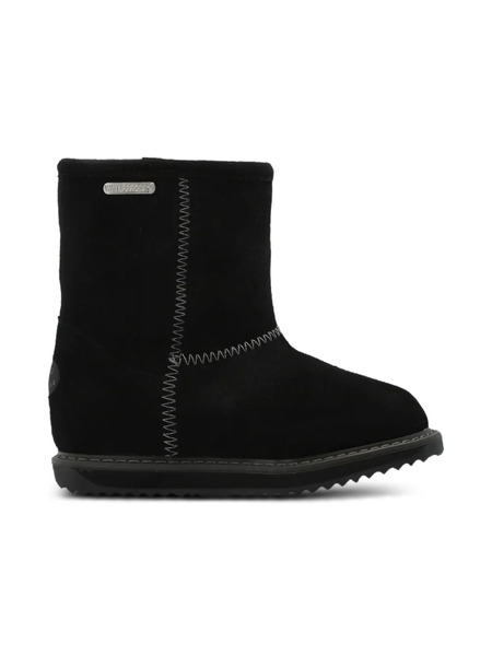  Emu Kids Stitch-detail Ankle Boots - Black 