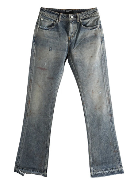  Enfants Riches Déprimés Logo-patch Distressed Denim Jeans - Blue 