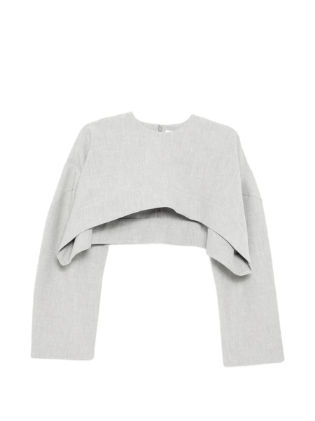  Enföld Crew-neck Crop Top - Grey 
