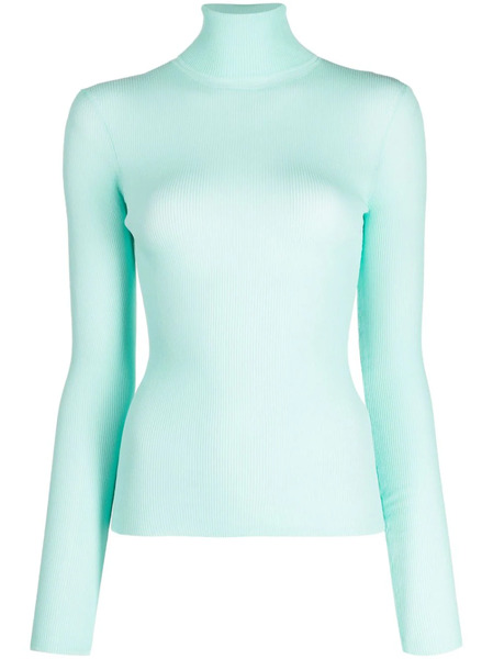  Enföld High-neck Long-sleeve Ribbed Top - Green 