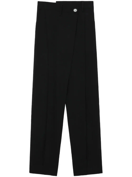  Enföld High-waisted Straight-leg Wool Trousers - Black 