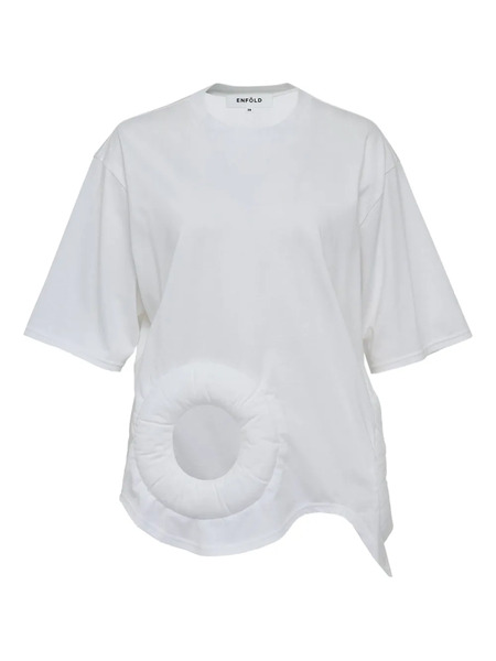  Enföld Padded-detail T-shirt - White 