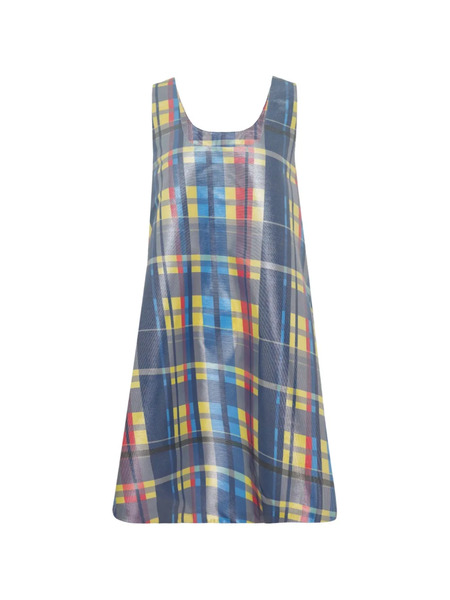  Enföld Plaid Sleeveless Mini Dress - Blue 
