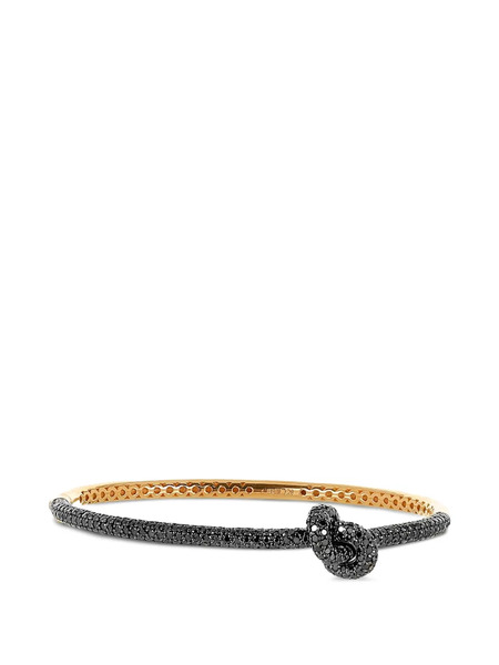  Engelbert Black-diamond Knot Bracelet - Gold 