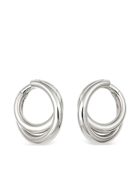  Engelbert 18k White Gold Infinity Loop Earrings - Silver 