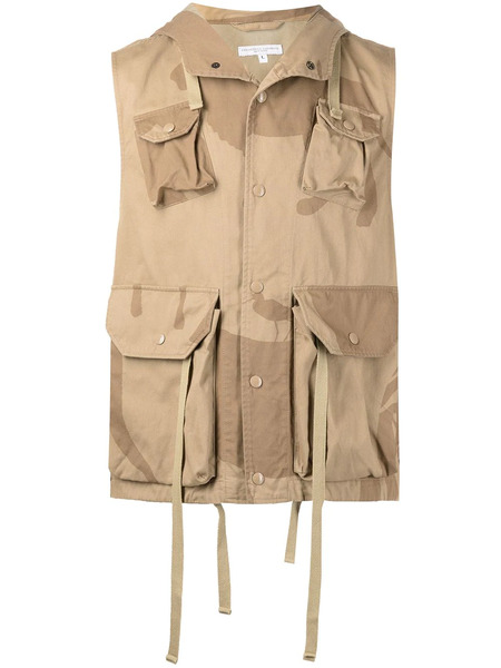  Engineered Garments Field Animal-print Gilet - Brown 