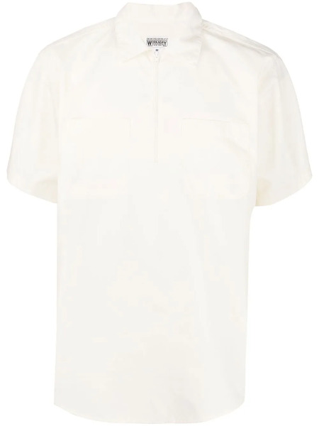  Engineered Garments Half-zip Cotton-blend Shirt - Neutrals 