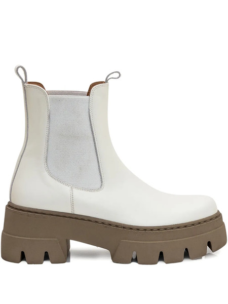  Ennequadro 60mm Leather Chelsea Boots - White 