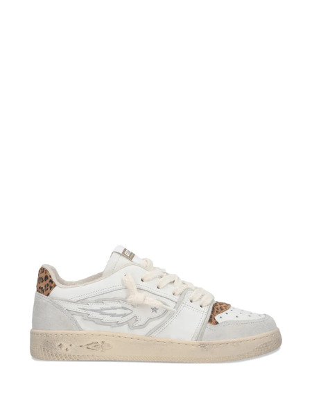  Enterprise Japan Leopard Detail Sneakers - White 