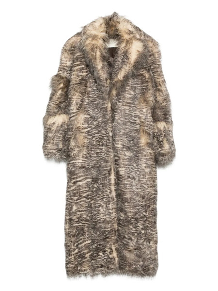  Entire Studios Coco Tiger-print Faux-fur Coat - Neutrals 