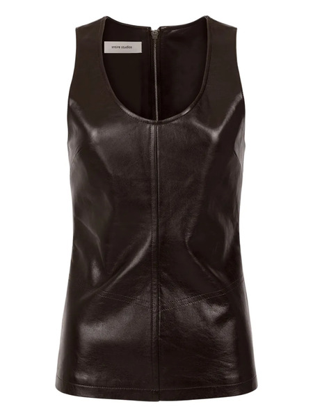 Entire Studios Leather Tank Top - Brown 