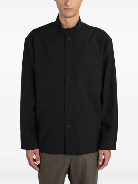  Entire Studios Mandarin-collar Pocket Shirt - Black 