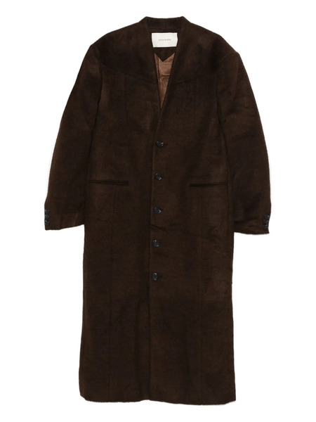  Entire Studios Mute Button-front Overcoat - Brown 