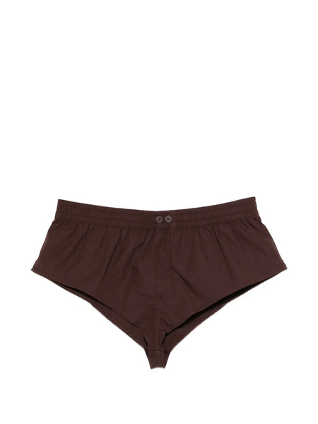  Entire Studios Pixie Buttoned Mini Shorts - Brown 