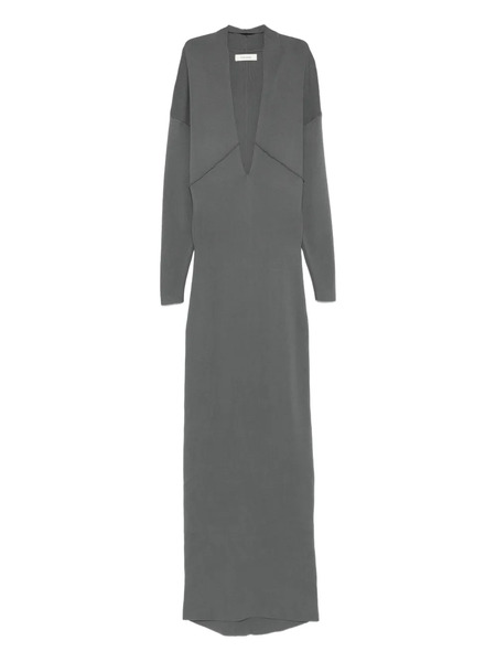  Entire Studios Rallel V-neck Long-sleeve Maxi Dress - Grey 