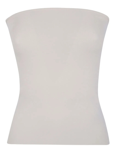  Entire Studios Ribbed-knit Strapless Top - White 