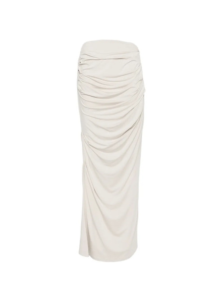  Entire Studios Ruched Drape Maxi Skirt - Grey 