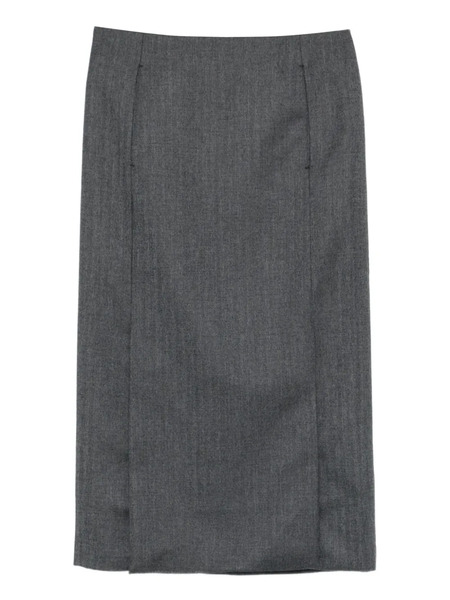  Entire Studios Slit-detail Midi Skirt - Grey 