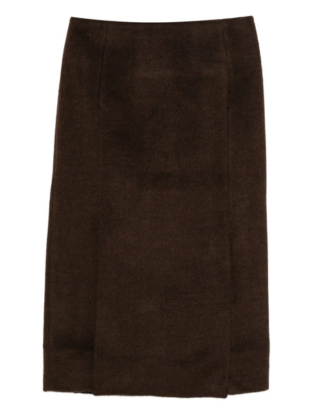  Entire Studios Tailored Midi Skirt - Brown 