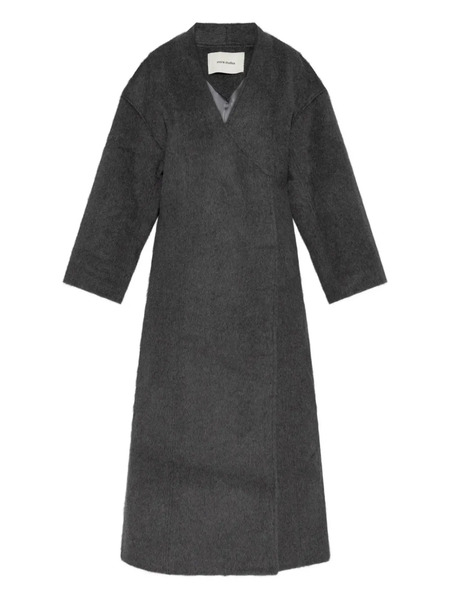  Entire Studios V-neck Wool Coat - Grey 