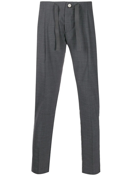  Entre Amis Micro Pleats Tailored Trousers - Grey 