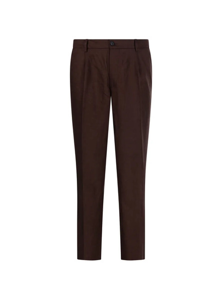  Entre Amis Pleated Trousers - Brown 