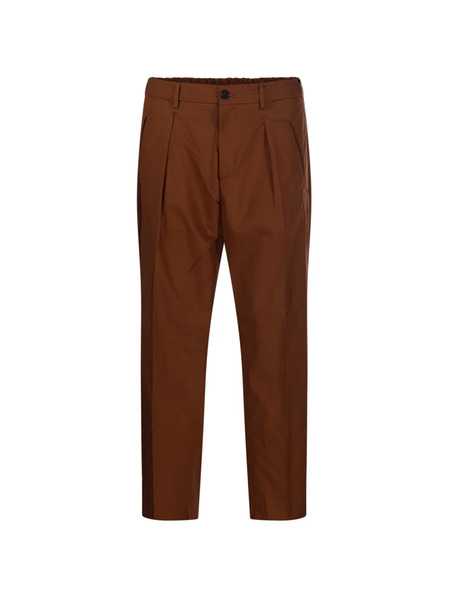  Entre Amis Pleated Trousers - Brown 