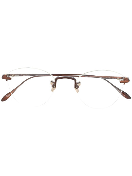  Eque.m Izayoi Round Frame Glasses - Brown 