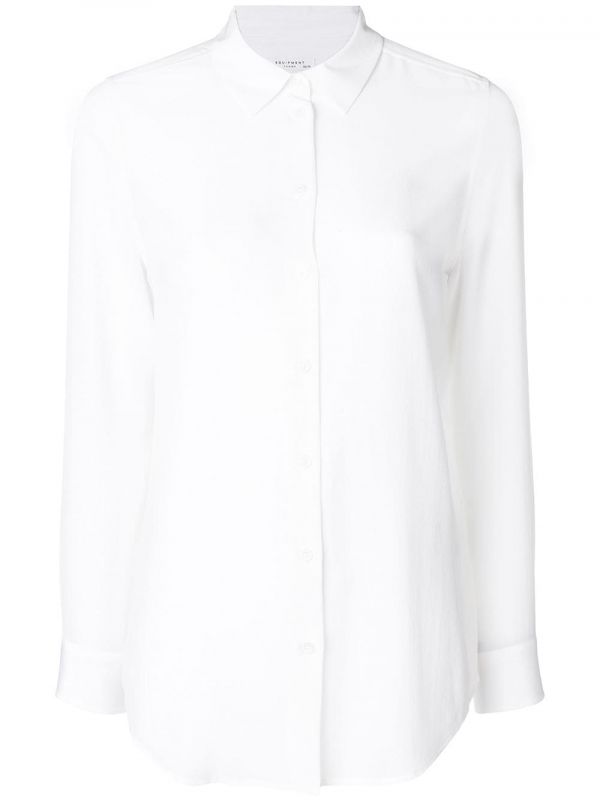  Equipment Essential Silk Shirt - White 