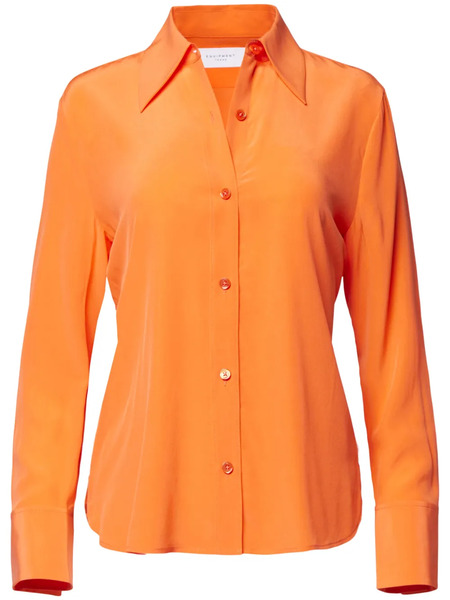  Equipment Leona Button-up Silk Shirt - Orange 