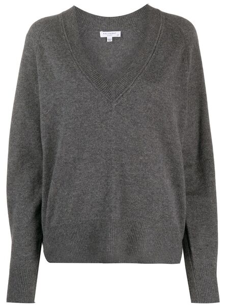  Equipment Madalene V-neck Jumper - Grey 