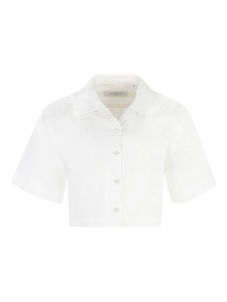  Equipment Short-sleeve Cropped Shirt - White 