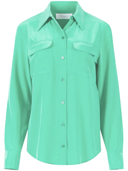 Equipment Signature Silk Shirt - Green 